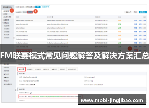 FM联赛模式常见问题解答及解决方案汇总